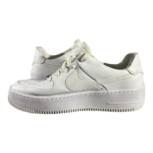 Nike Air Force 1 Platform White Women’s Size 8.5 AF1 Sneakers - Picture 6 of 8